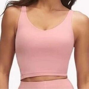 Pink Sleeveless Crop Top